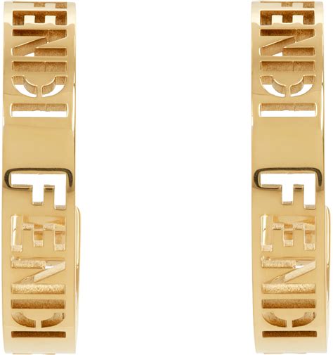 fendi earrings hoop|fendi signature earrings.